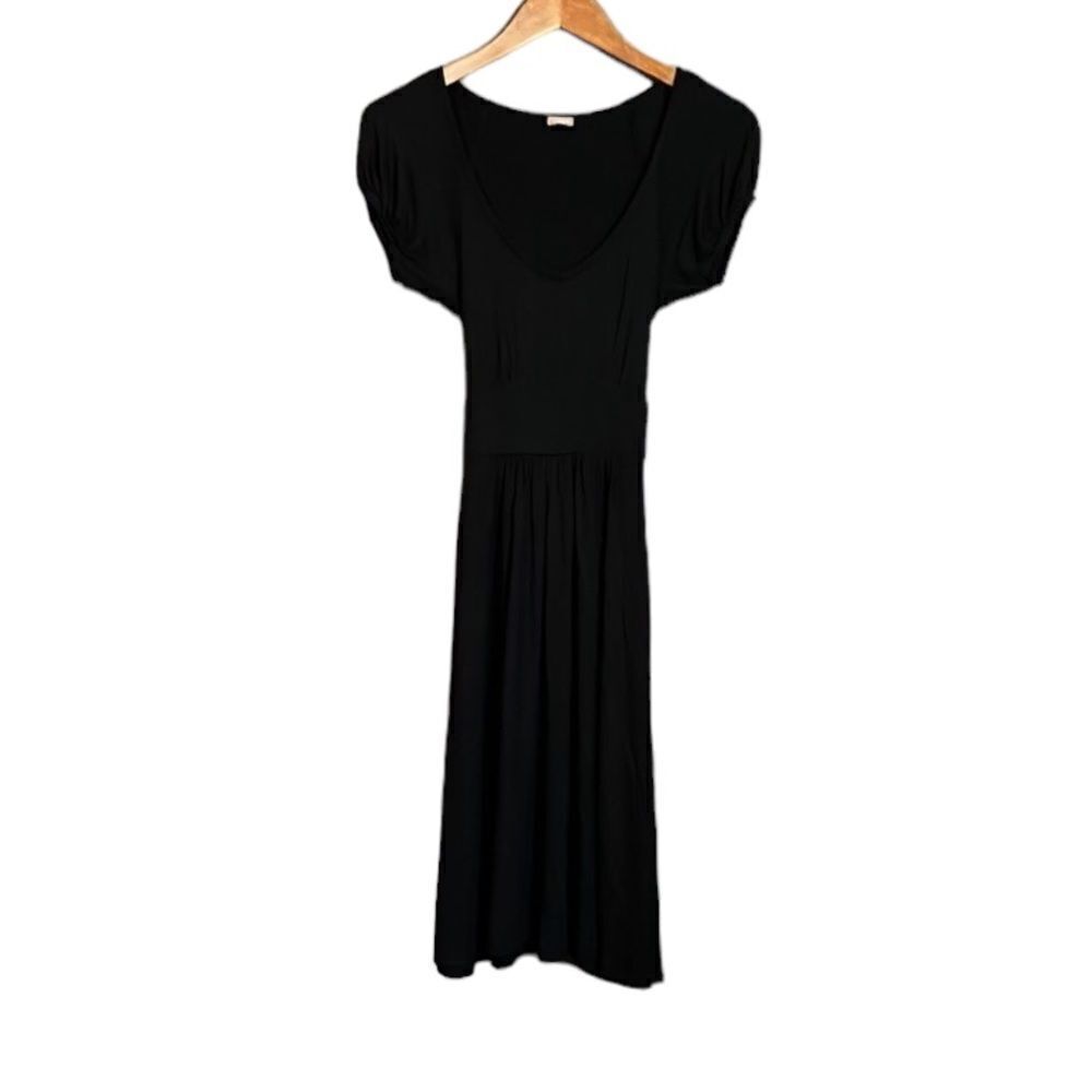 NWT! Halogen black midi dress with tie waist